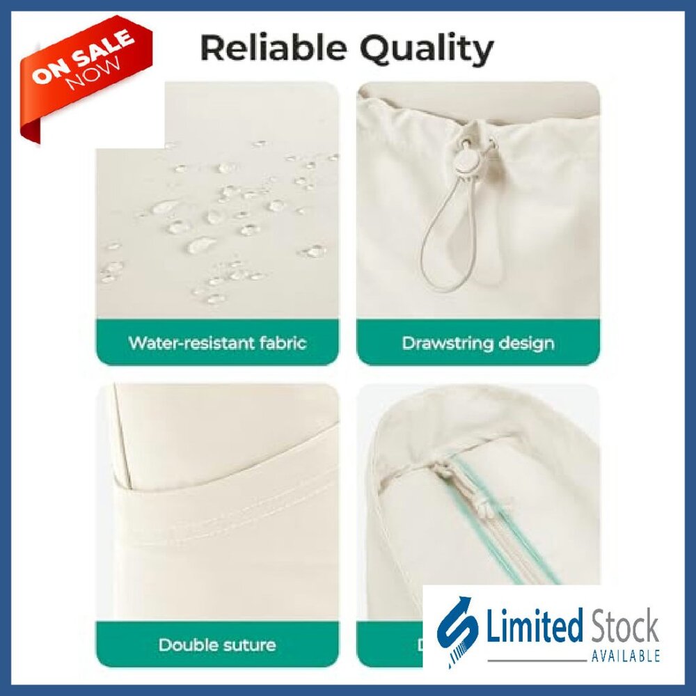 Foldable Tote Bag With Drawstring, 20l Capacity, … - image 7